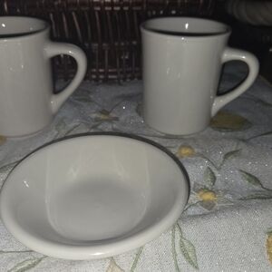Classic Cream Ceramic Mug and Saucer Set